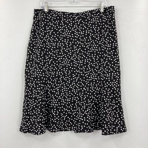 NWT Banana Republic Brown/White Polka Dot Midi Skirt